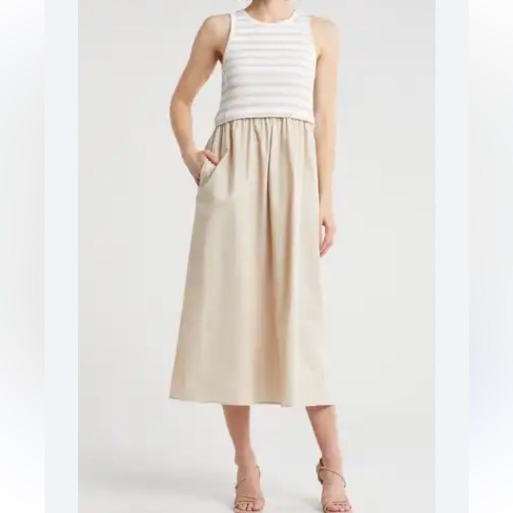 Striped top midi dress